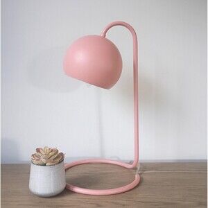 Vintage Mauve Pink Metal Gooseneck Lamp Modern Desk Lamp Table Lamp